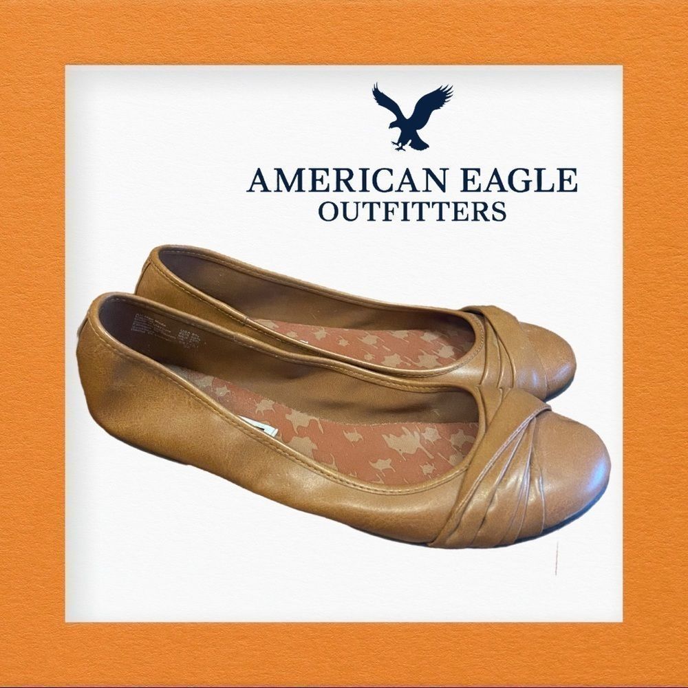 American Eagle Tan Ballet Flats 8.5